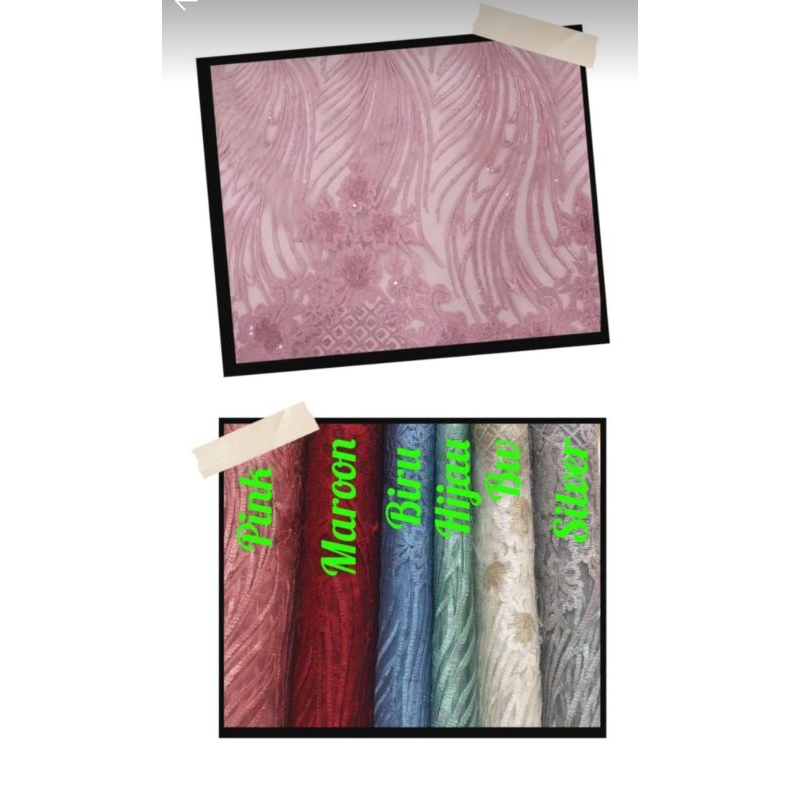 Tulle bordir sequine