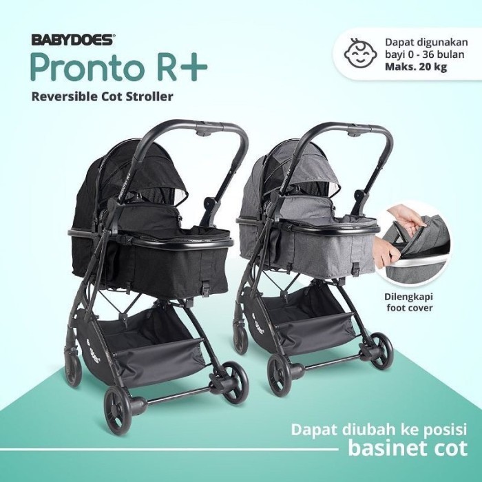 Stroller babydoes pronto R+ Reversible Cot Stroller