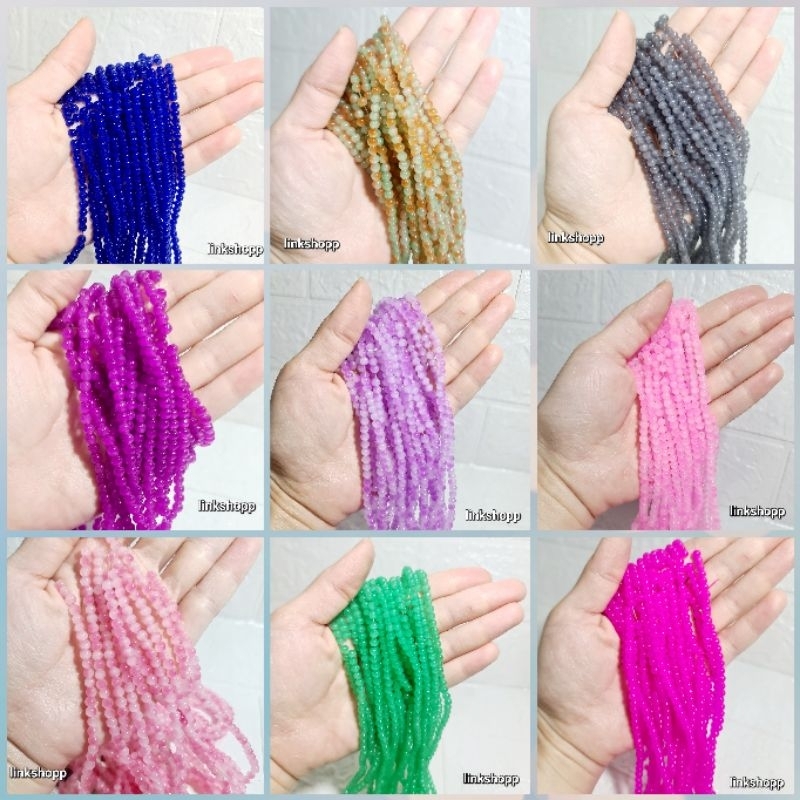 MANIK MUTIARA GIOK PER STRING SIZE 4mm