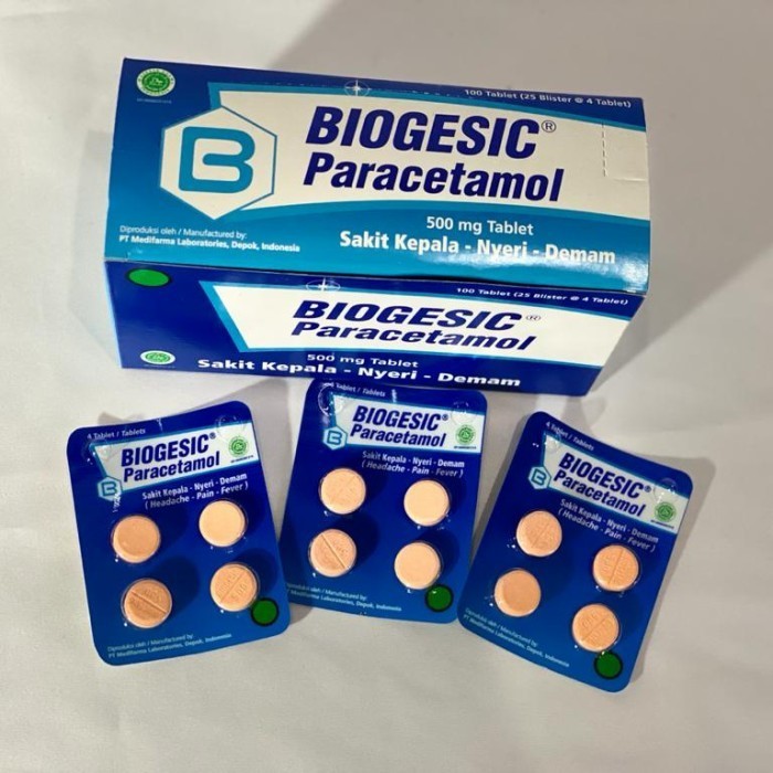 BIOGESIC 500MG 4 TABLET