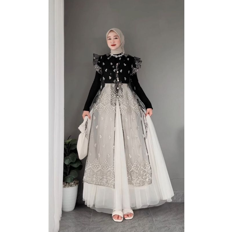 DISKON OUTER BRUKAT SAPTO / OUTER TUNIK BRUKAT KONDANGAN