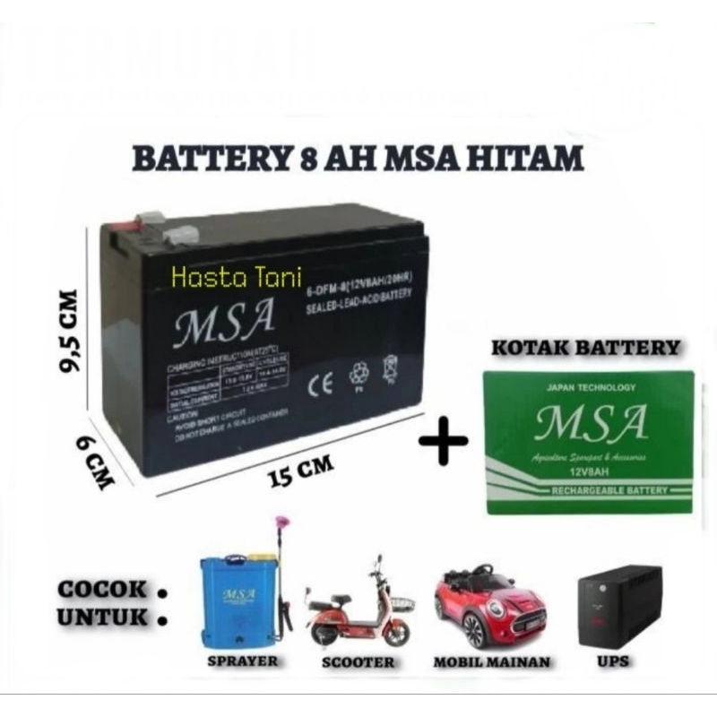 MSA BATTERY 12V8AH JAPAN TECHNOLOGY