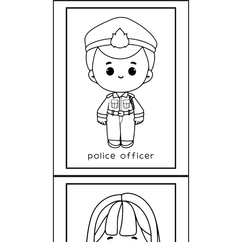 Printable worksheet Coloring Profesi (17 lembar)