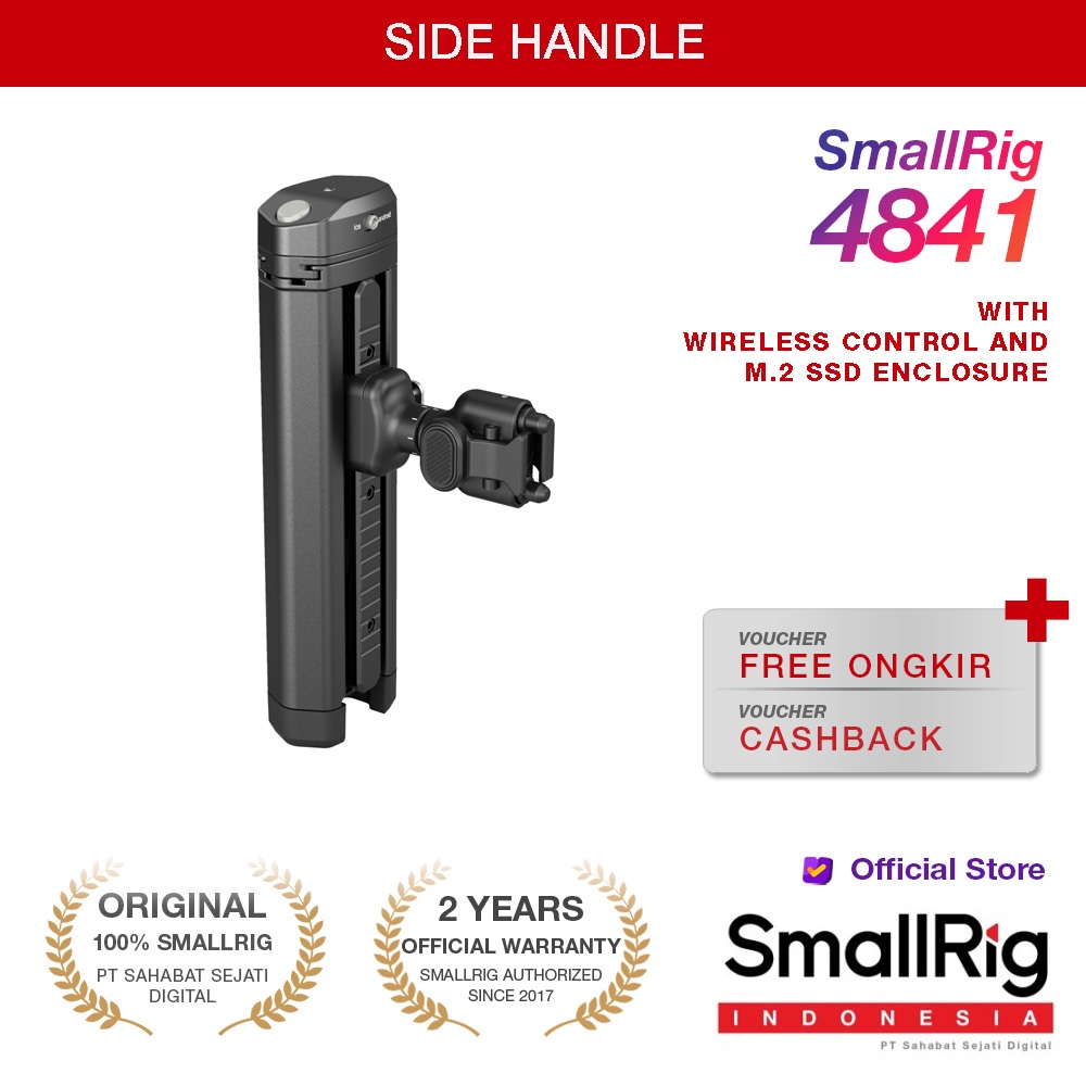 SmallRig Rotatable Bilateral Quick Release Side Handle with Wireless Control and M.2 SSD Enclosure 4841