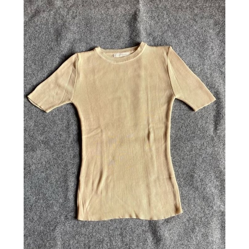 Cream Knit Top
