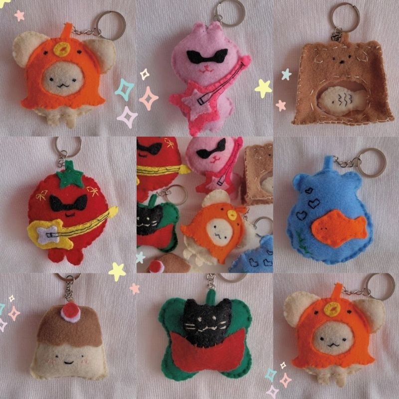 felt plushie keychain