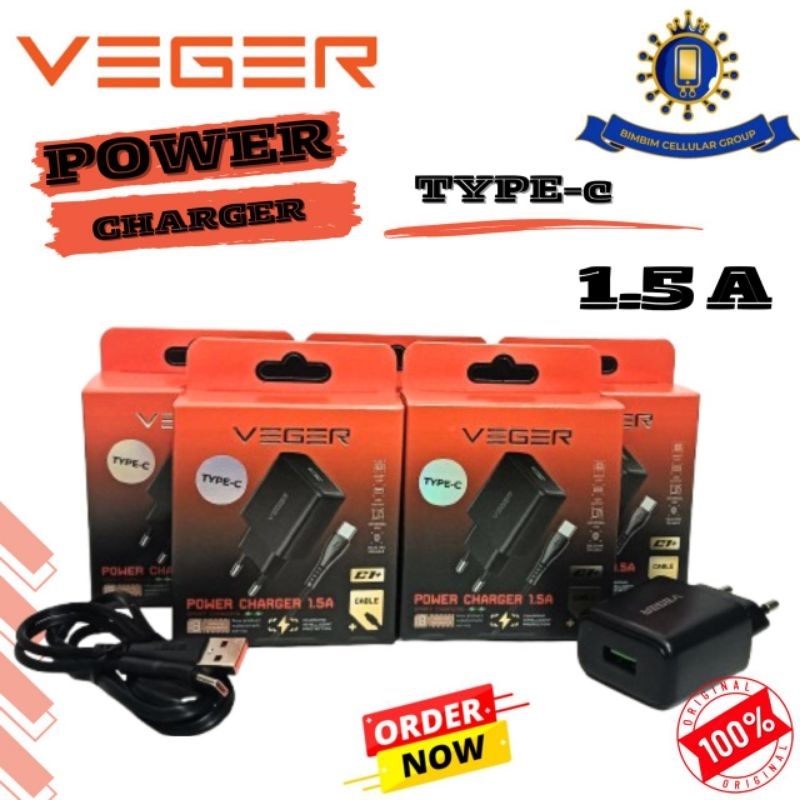 VEGER C1+ Type-C POWER CHARGER With Data Cable Type-C 1.5A