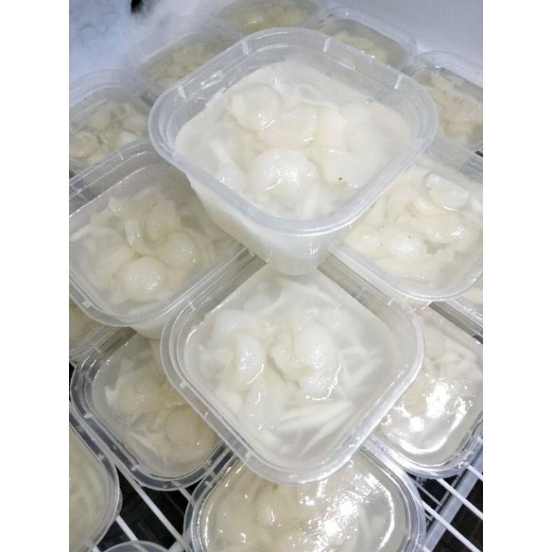 pudding cup longan kelapa muda
