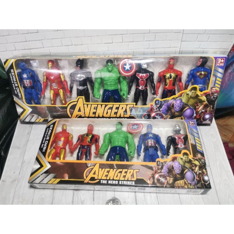 Avenger hero strikes set Boneka robot avengers set