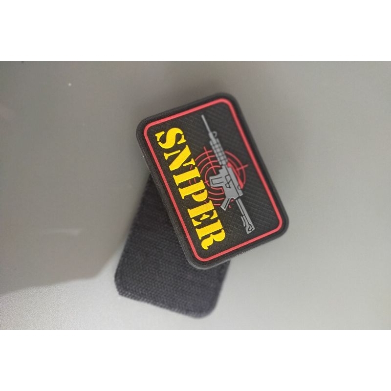 PATCH RUBBER SNIPER/emblem tempelan karet
