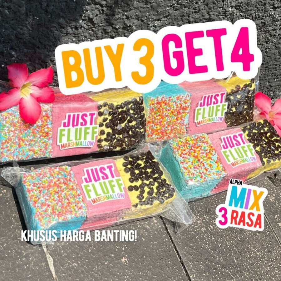 4 Pack Marshmallow JustFluff Marshmallow