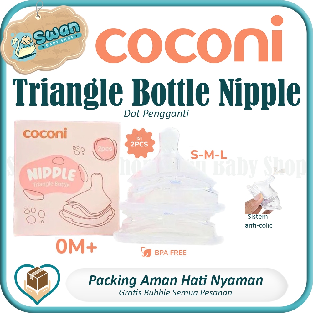 Coconi Triangle Bottle Nipple Replacement / Dot Pengganti Coconi