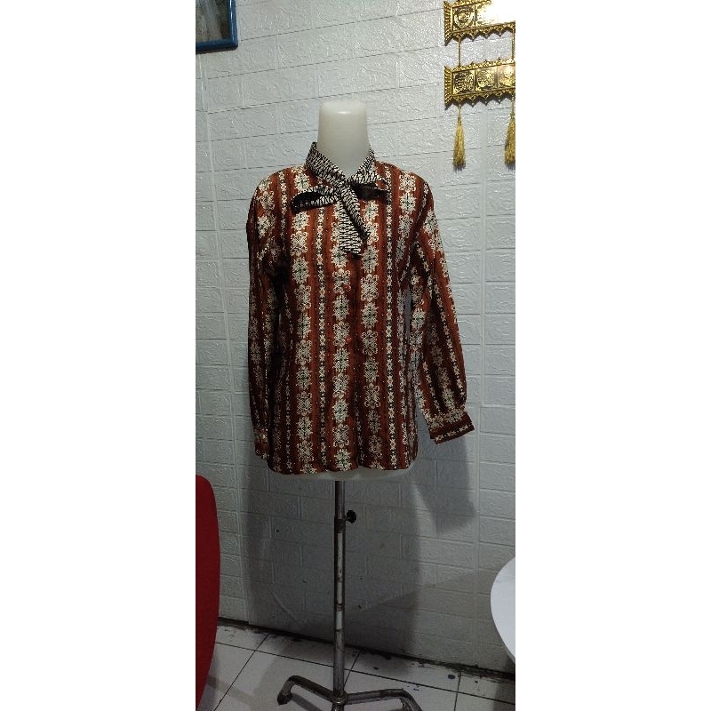 [Preloved] Batik Pita Batik Wanita Batik Basic Baju Kerja Batik