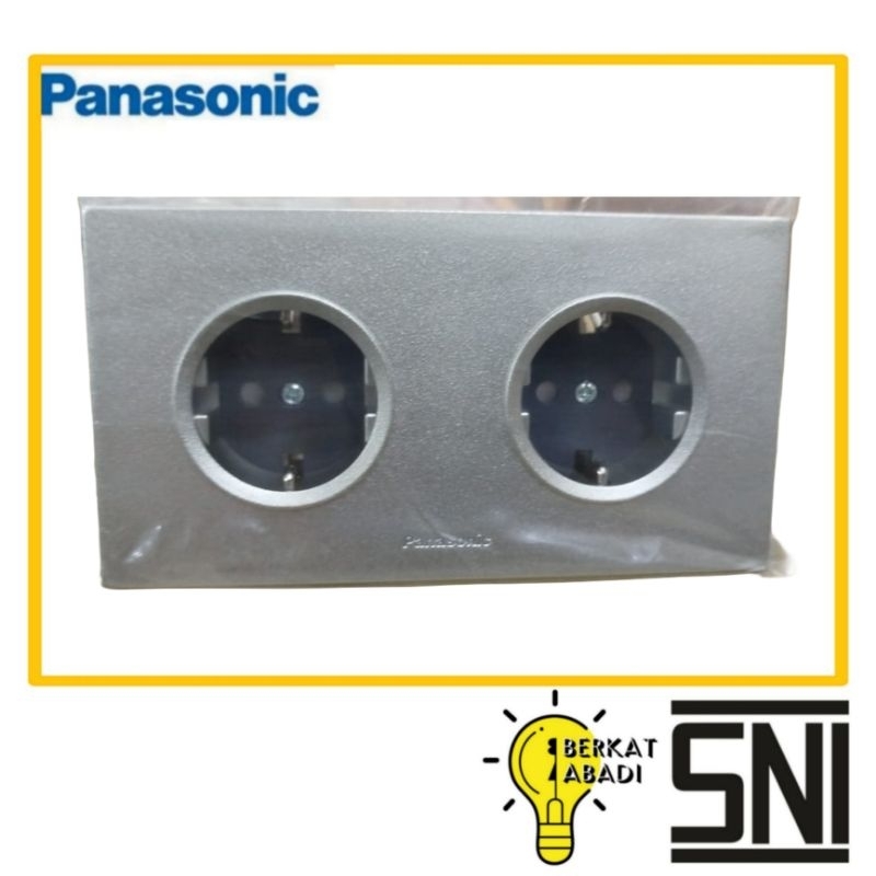 Panasonic Stop Kontak Silver Double Style E