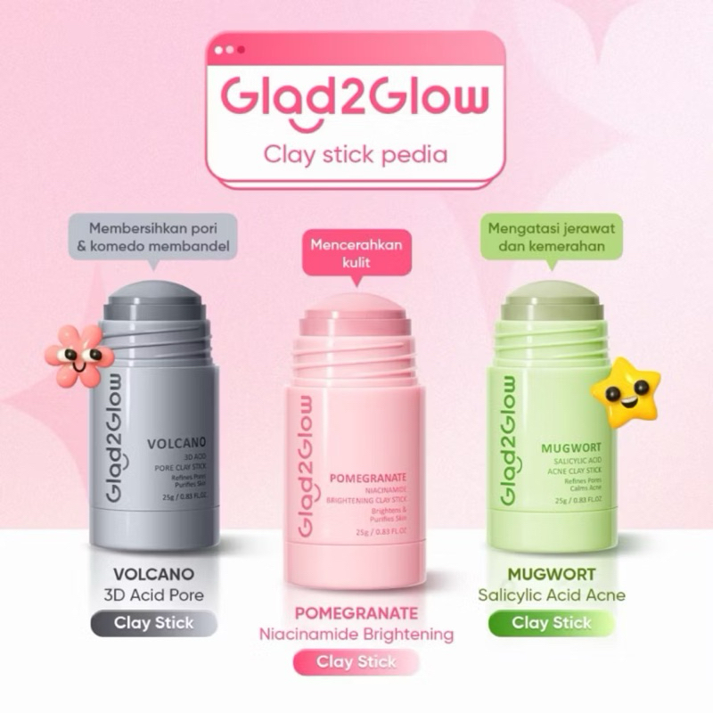 GLAD2GLOW CLAYMASK STICK