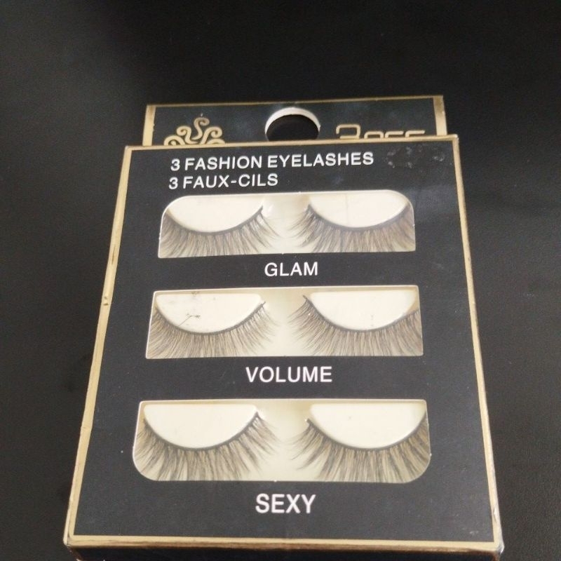 1 box isi 3 pcs eyelashes