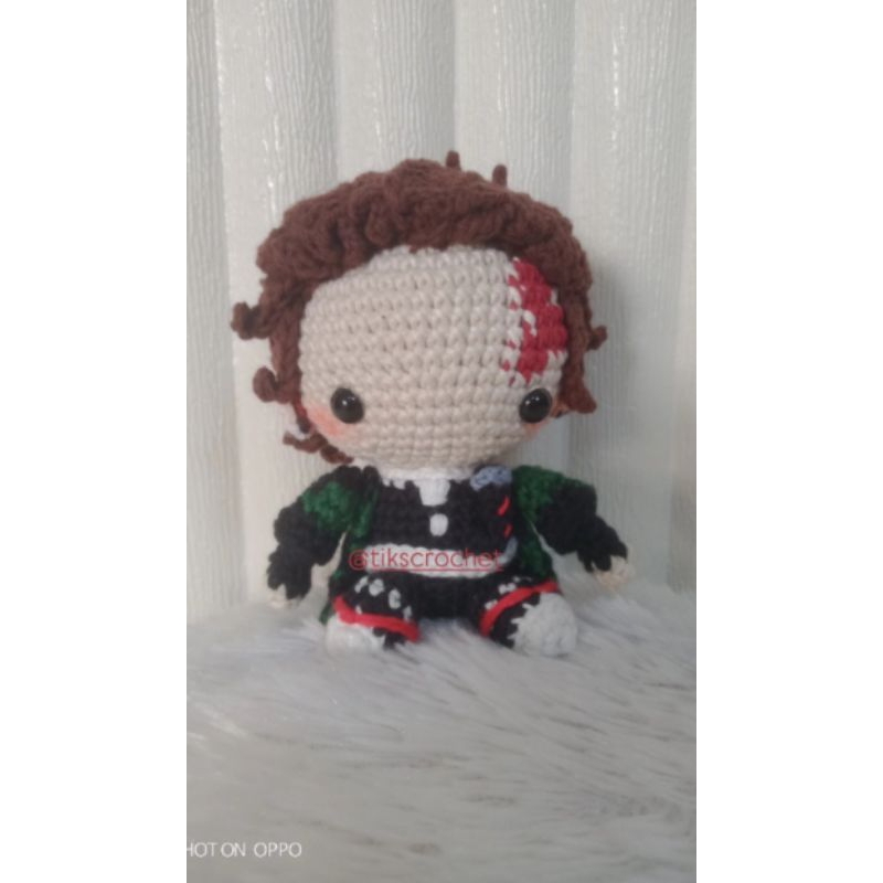 Boneka rajut Tanjiro