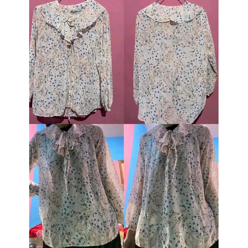 (PRELOVED) Blouse bunga