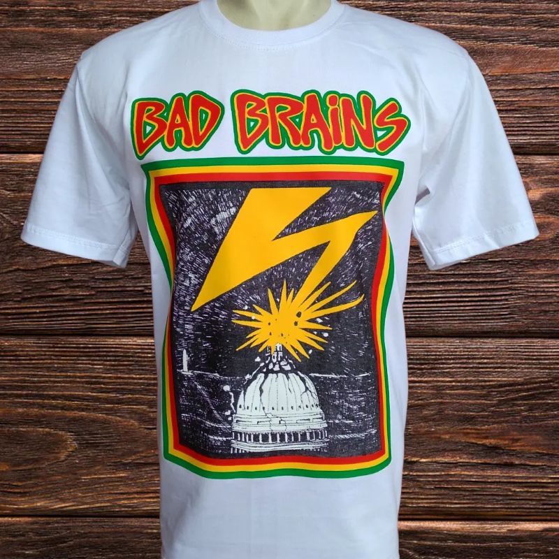 Kaos punk bad brains PUTIH