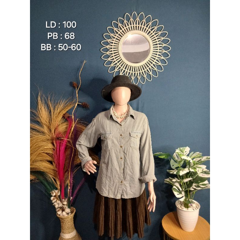 kemeja jeans cewek