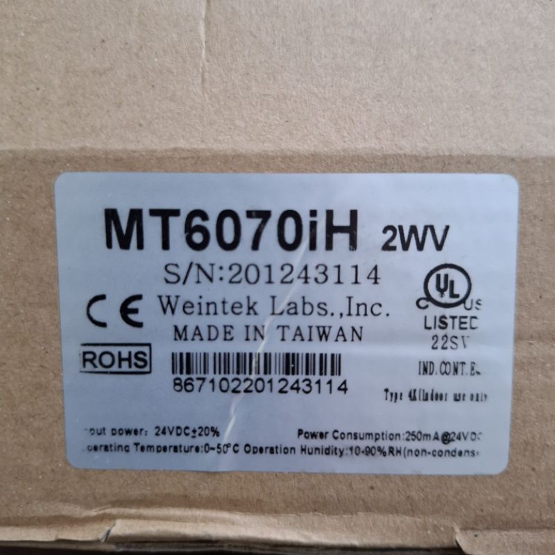 WEINTEK HMI TOUCH SCREEN MT6070iH 2WV