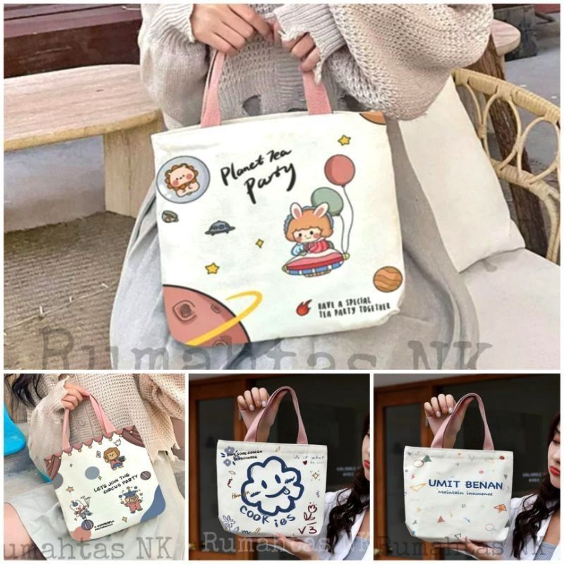 Tas Tote Mini Kanvas Dinnir - Milea