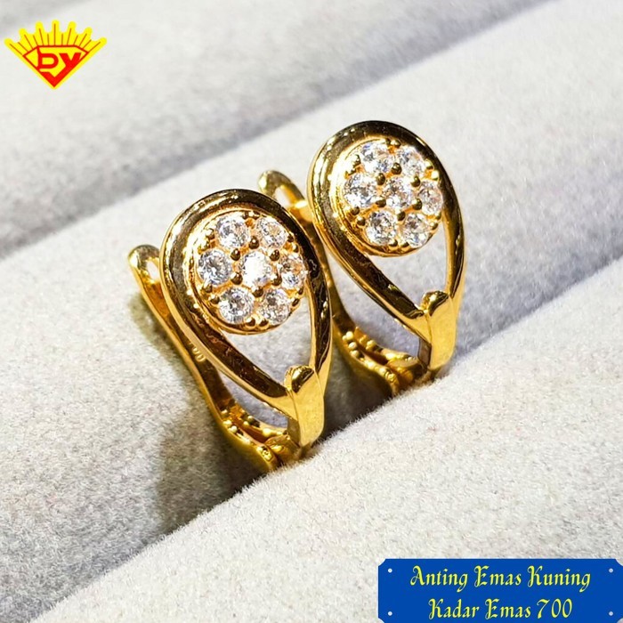 Anting Emas Kuning Kadar Emas 700