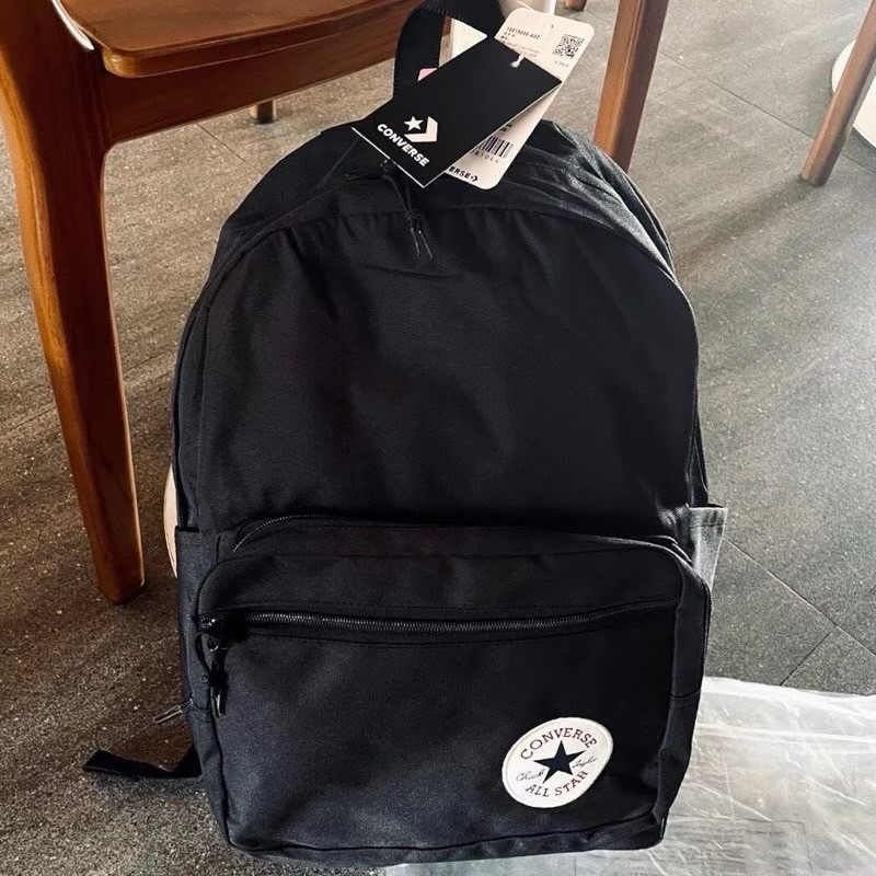 Tas Ransel Backpack Converse Canvas Black Logo