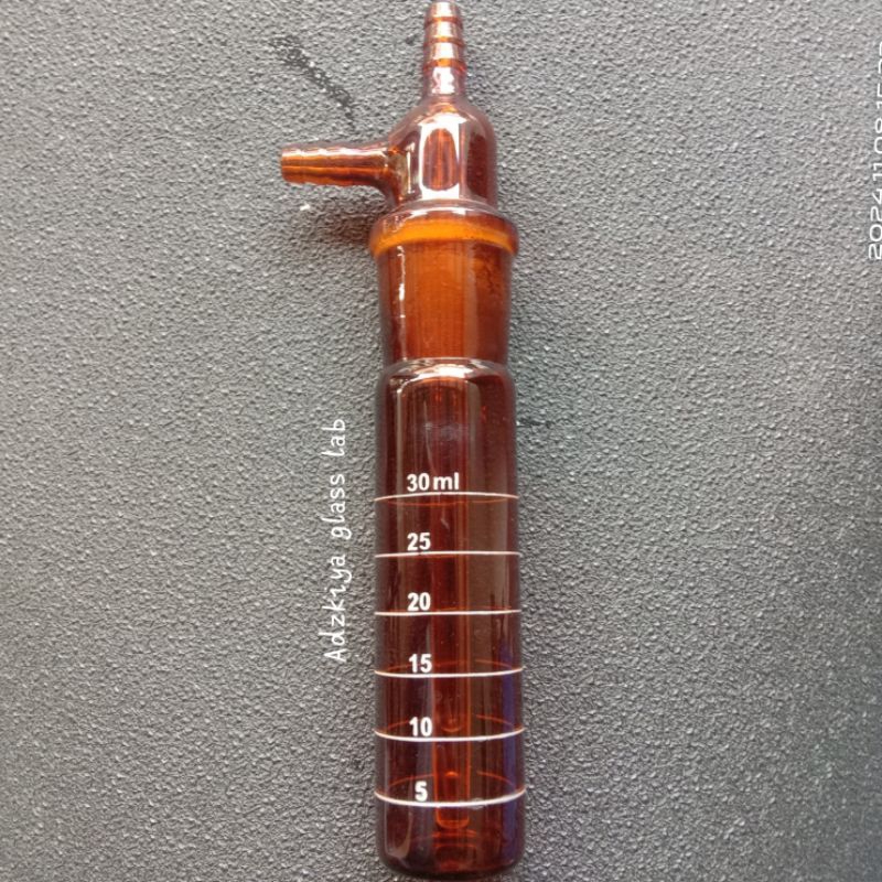 Midget impinger Amber/coklat skala 30ml.