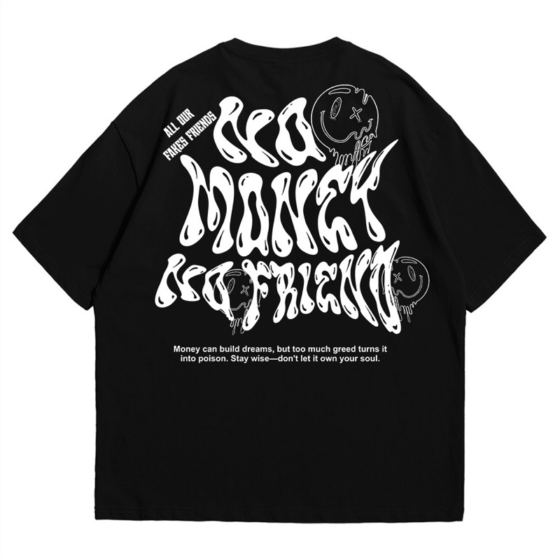 Freaky Tshirt Oversize Fakes Black Tees Katun