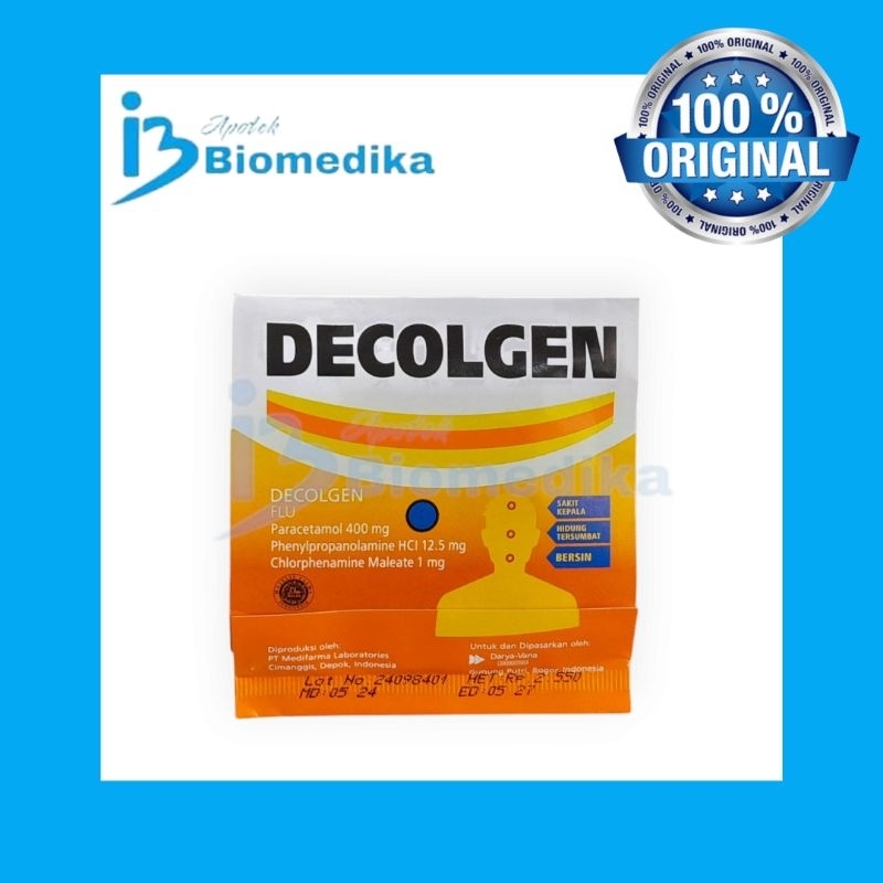 Decolgen Tablet Obat Flu1 Strip 4 Tablet