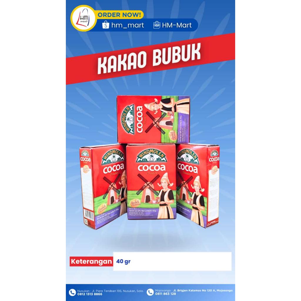 Windmolen Cocoa Powder 40gr
