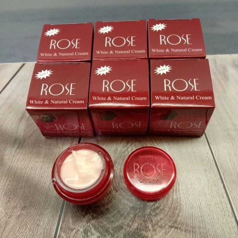 6pcs cream rose pink