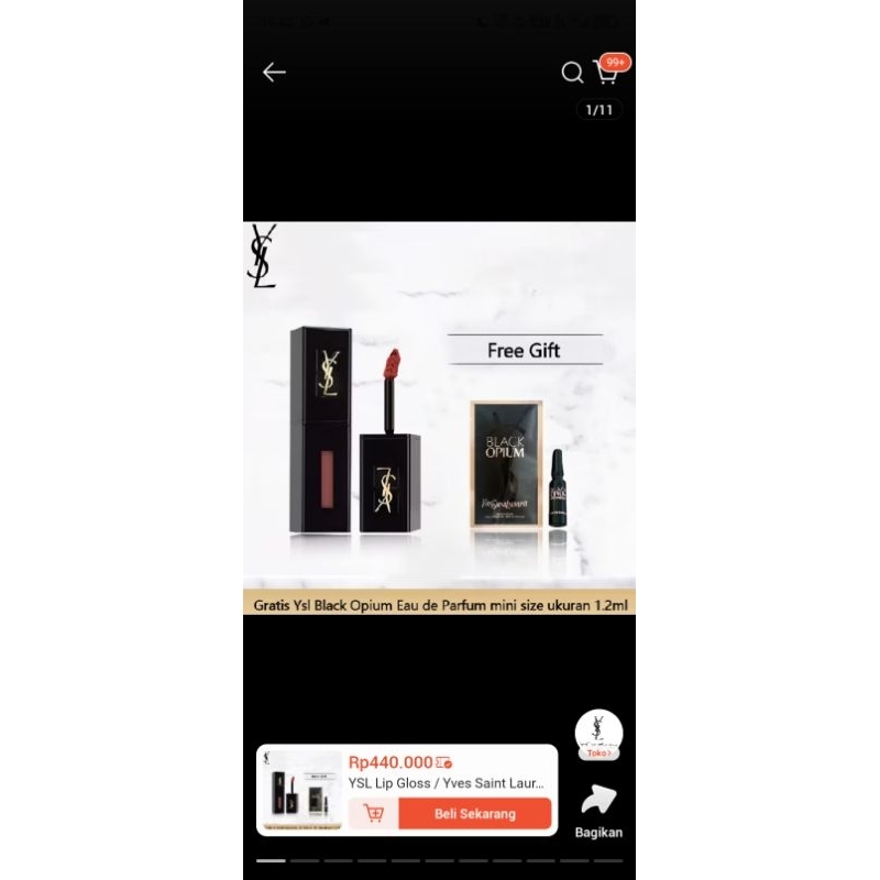 YSL lip gloses