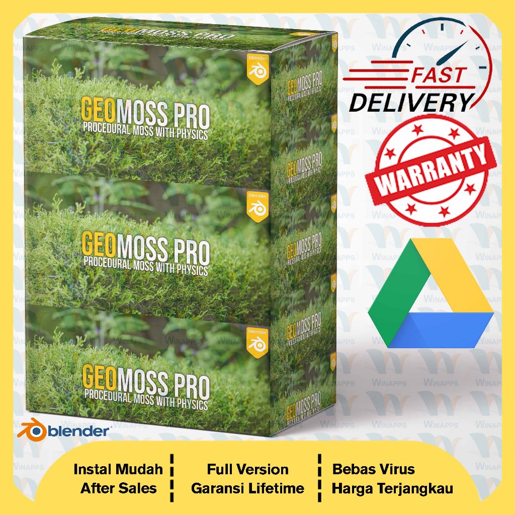 GeoMoss Pro: Physical Moss Addon for Blender 3D