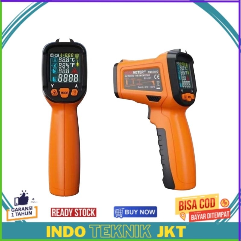 Infrared Thermometer Humidity Peakmeter PM6530D Termometer Higrometer