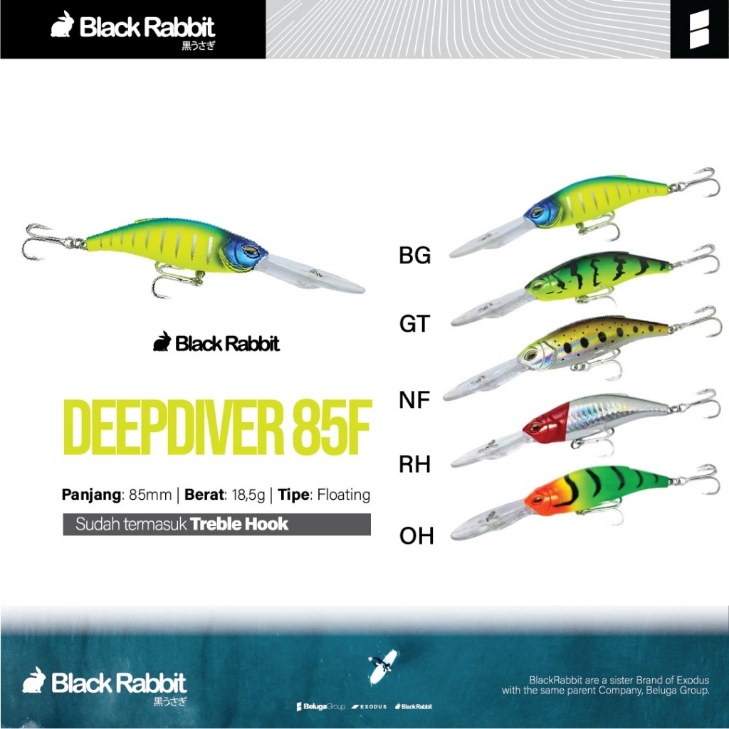 Lure Exodus Black Rabbit Deep Diver 85F