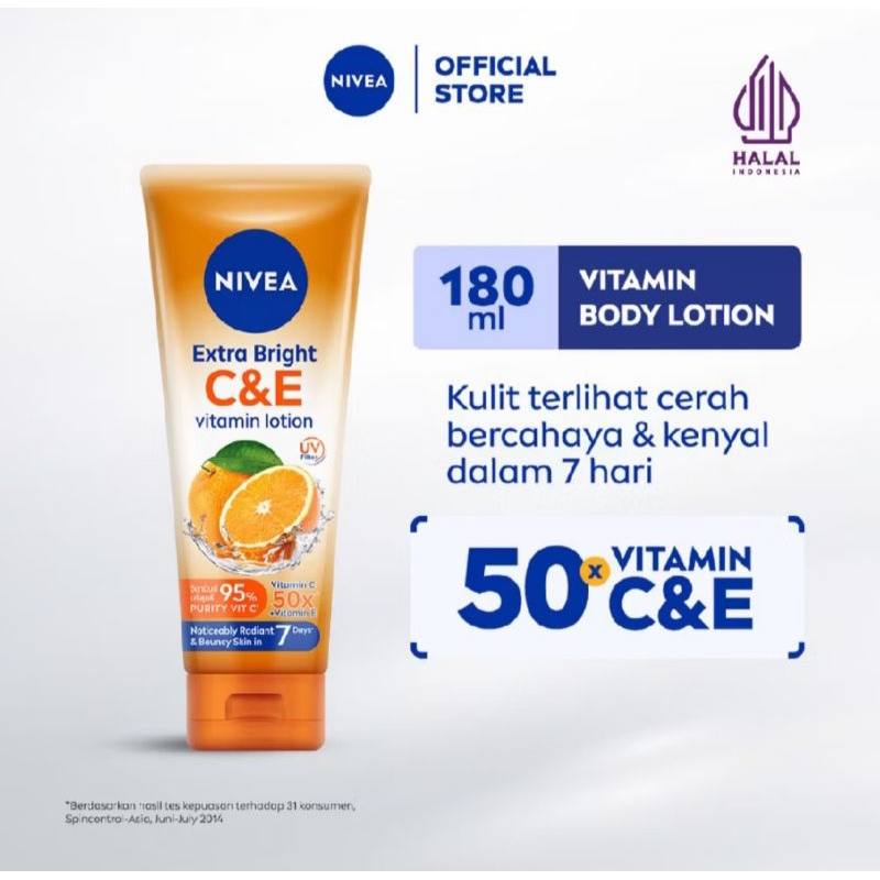 Nivea Extra Bright C&E Vitamin Lotion 180ml