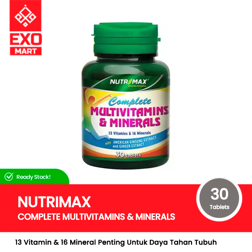 Nutrimax - Complete Multivitamins & Minerals 30 Tablets