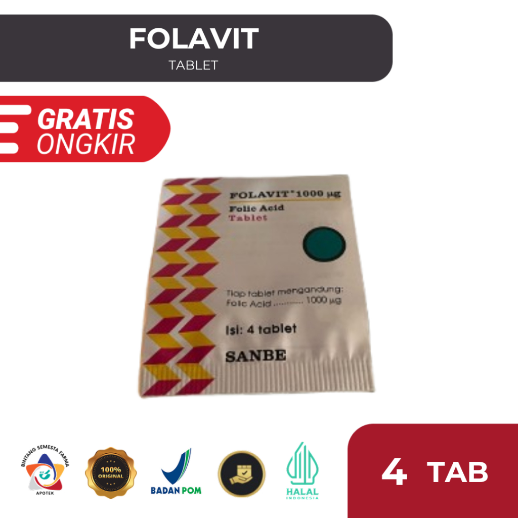 Folavit 1000 Mcg Strip 4 Tablet