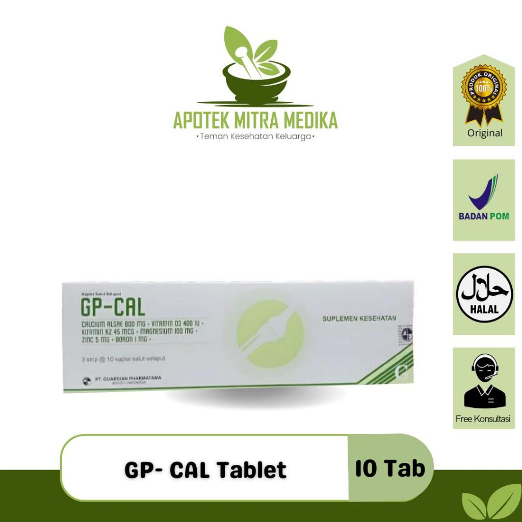 Gp Cal Suplemen kesehatan strip 10 tablet