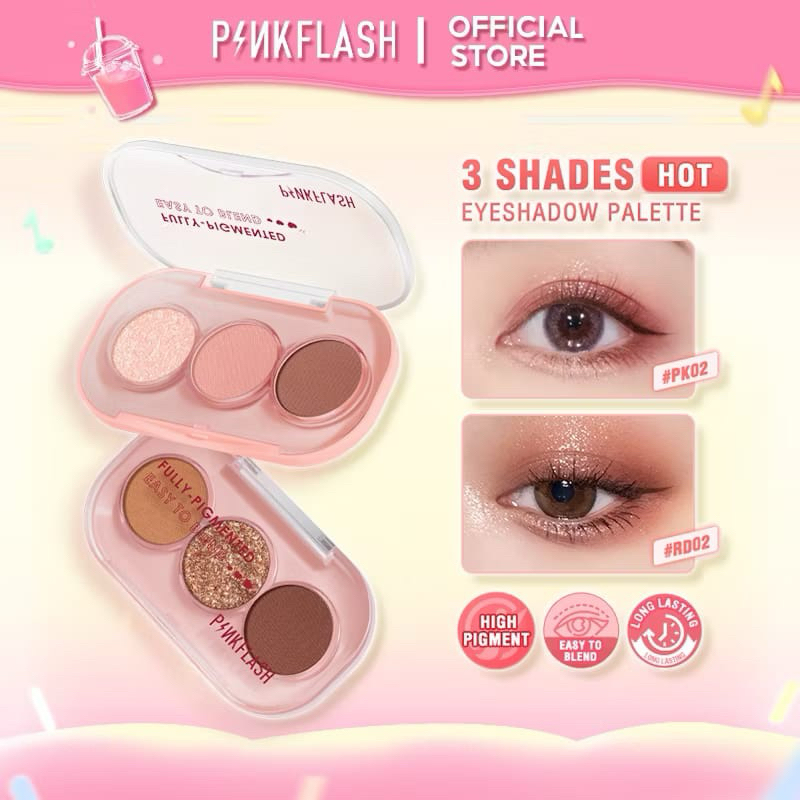 Pinkflash 3 Shades Eyeshadow Palette