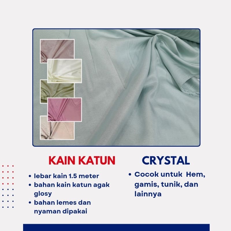 KAIN KATUN CRYSTAL《HARGA PER 0,50METER》