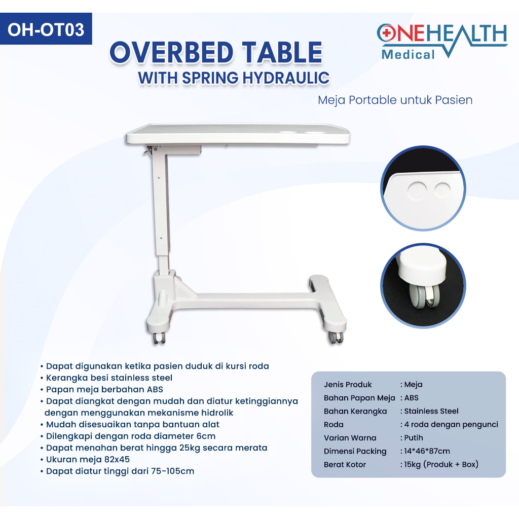 Overbed Table merek Onehealt