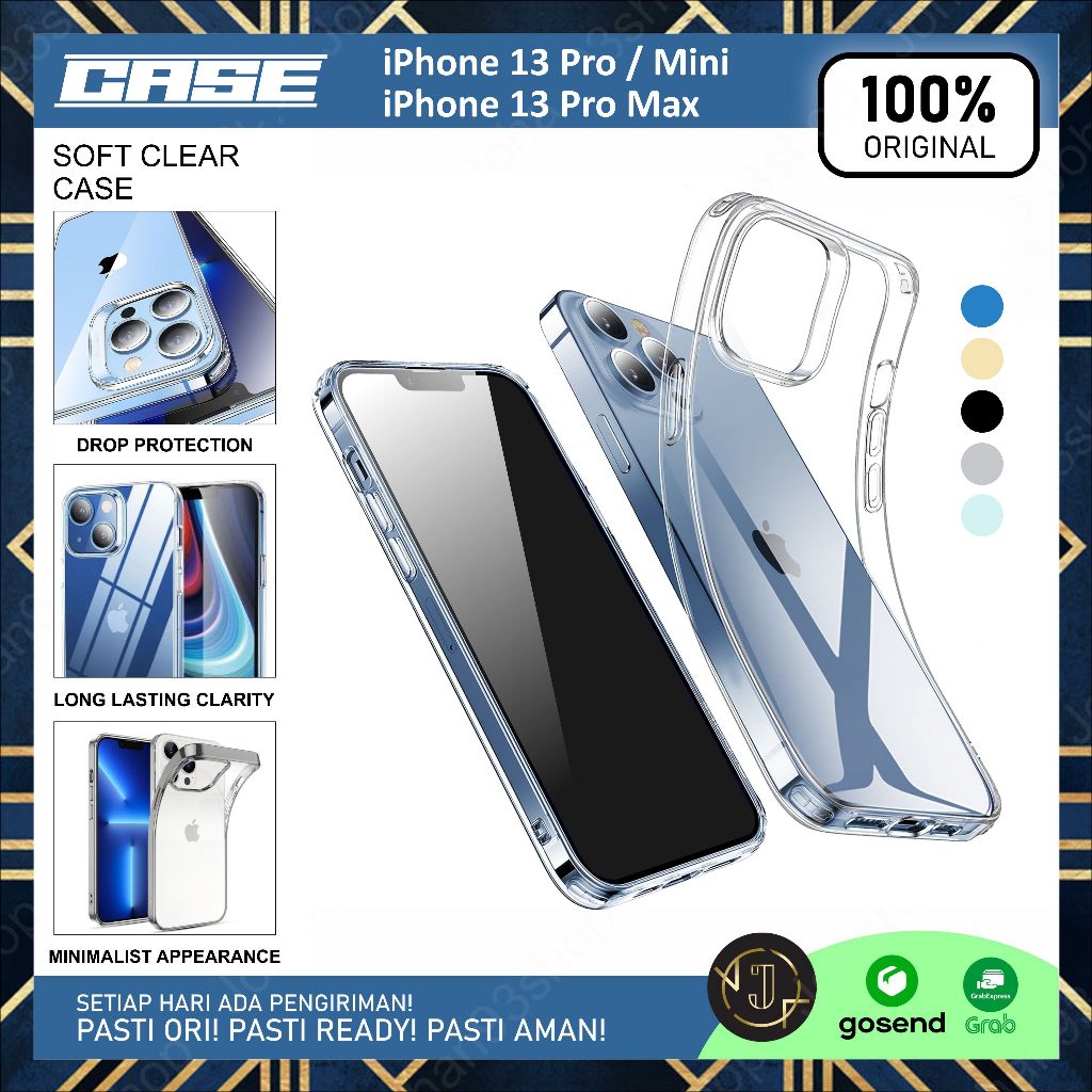 Case iPhone 13 Pro Max Mini Clear Colorful Casing
