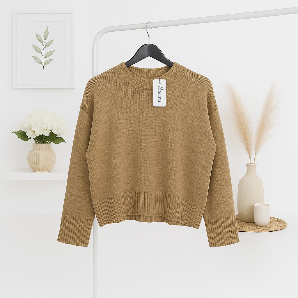 Croptop Rajut Oversize Premium