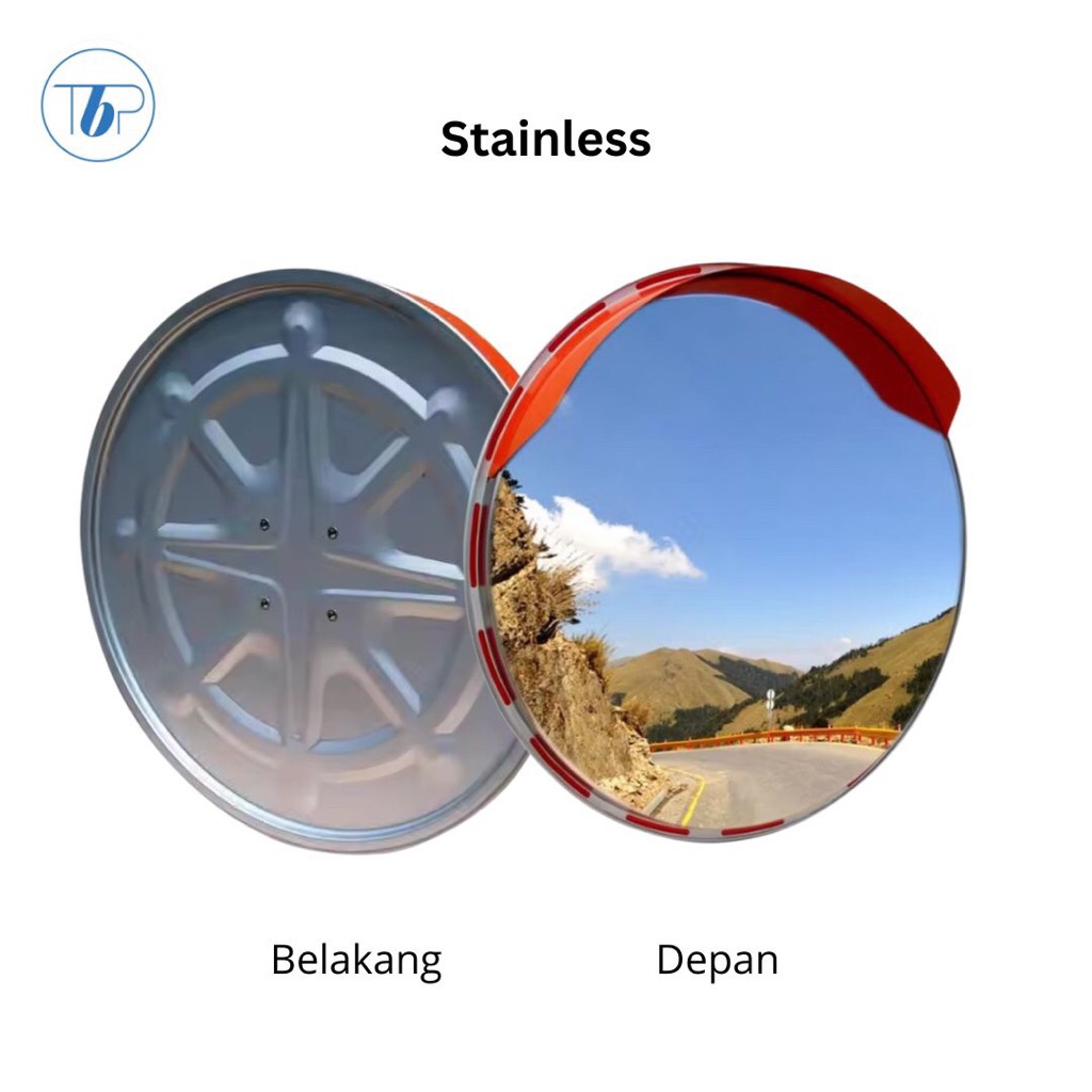Cermin Tikung Stainless