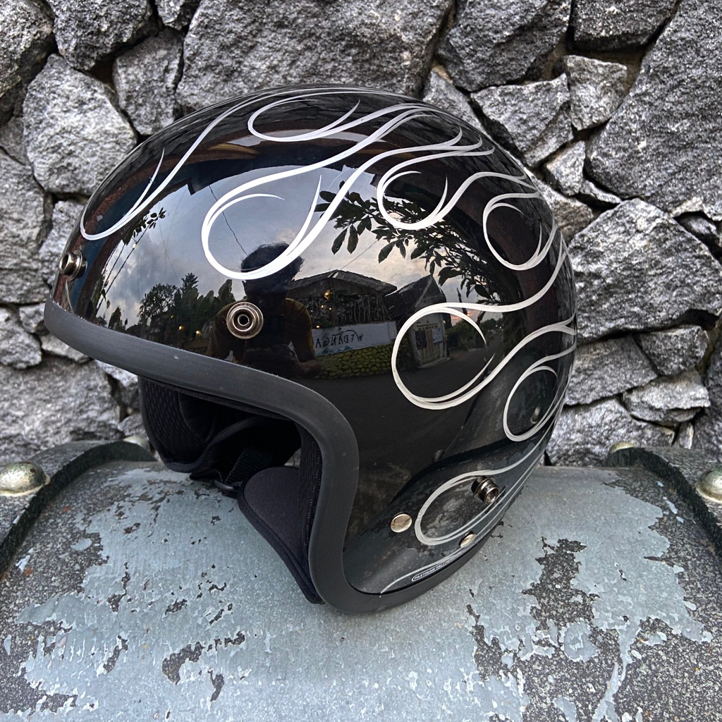 Helm bogo custom api REBEL HITAM