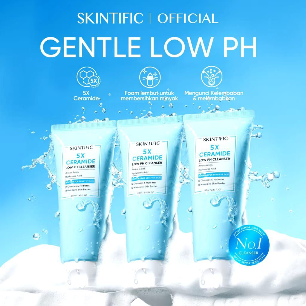 (COD) SKINTIFIC 5X CERAMIDE LOW PH CLEANSER 80ML