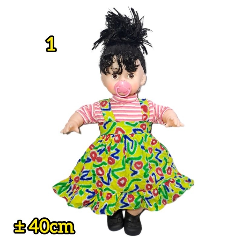 Boneka dot rok hijau 902